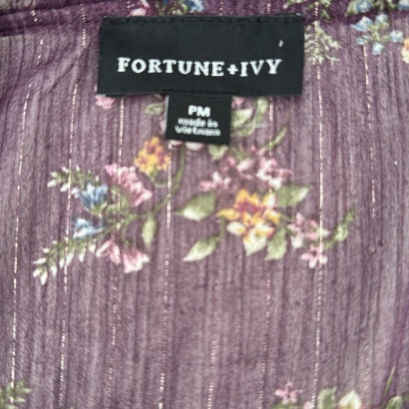 Plum Color Shimmer Ruffle Boule Size Petite Medium - Picture 3 of 5